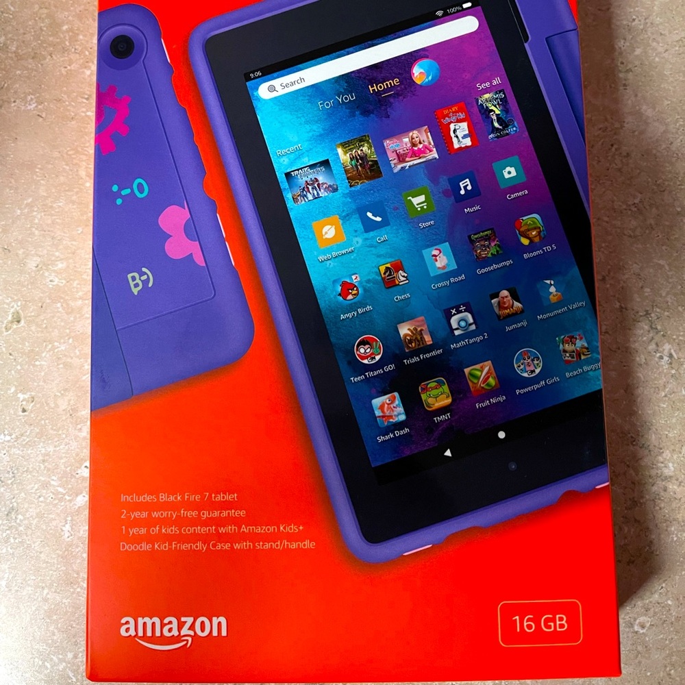 Brand New Amazon fire 7 pro kids tablet in doodle
